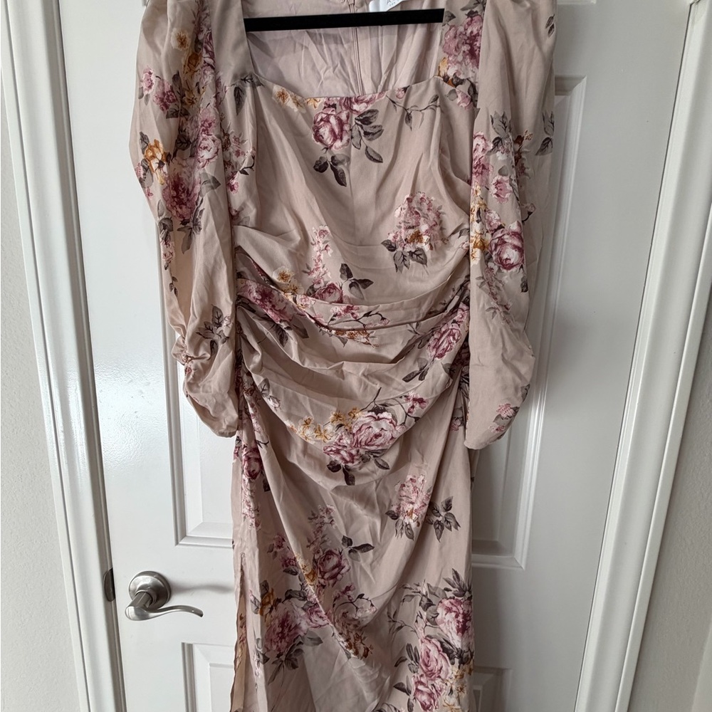 Astr Blush Floral Dress